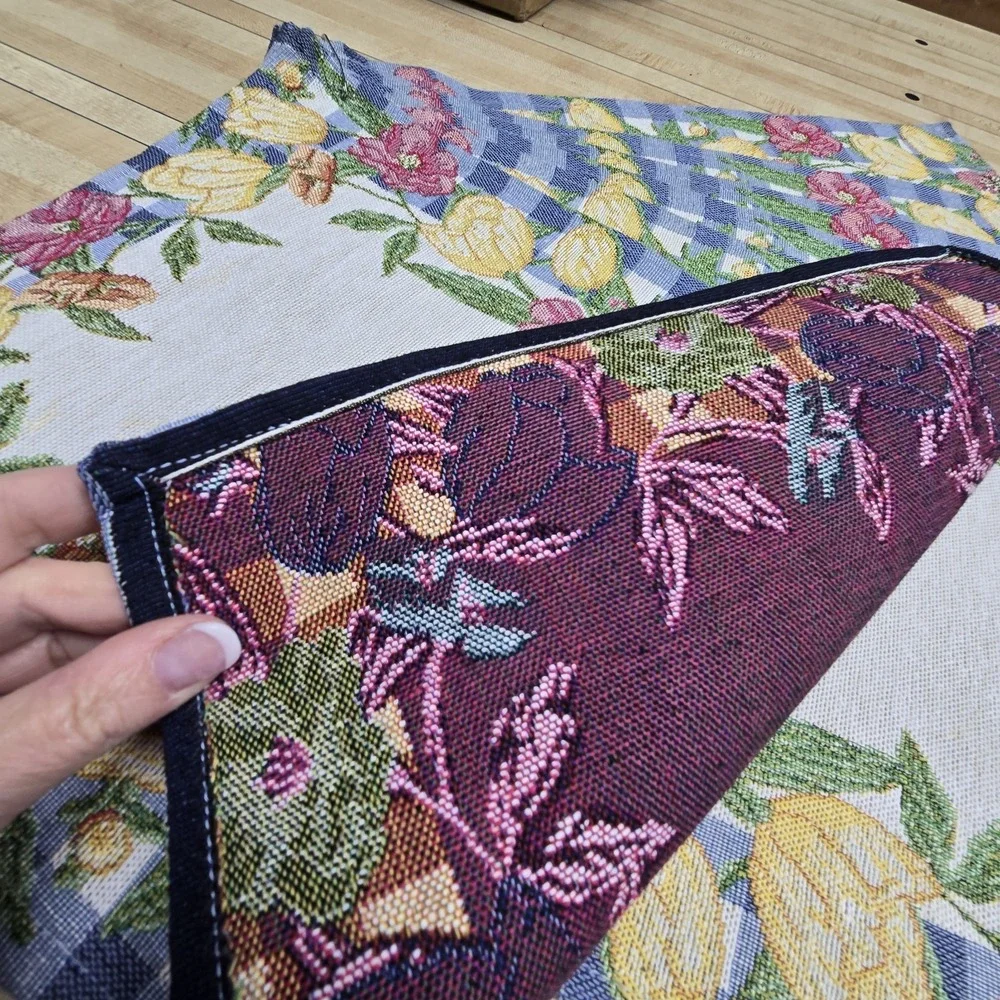 Vintage Tapestry‎ Set 6 Tulips & Hibiscus Placemats  19